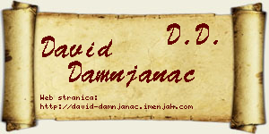David Damnjanac vizit kartica